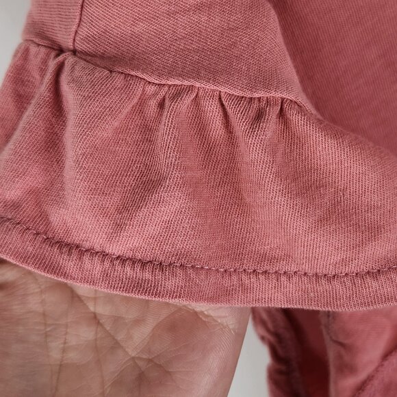 J. Crew Tiered Flutter Sleeve Mini Dress in Broken-In Jersey Pink sz M - Picture 6 of 10